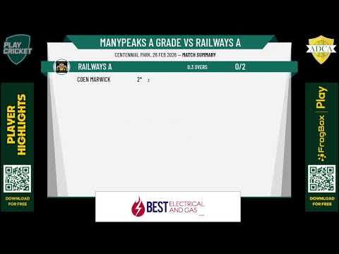 Manypeaks A Grade v Railways A