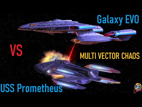 Galaxy EVO VS USS Prometheus - Hilarity Ensues - Star Trek Starship Battles - Bridge Commander