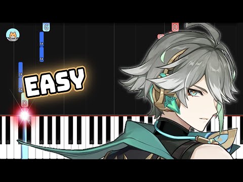 Genshin Impact Demo - "Alhaitham: Think Before You Act"- EASY Piano Tutorial & Sheet Music