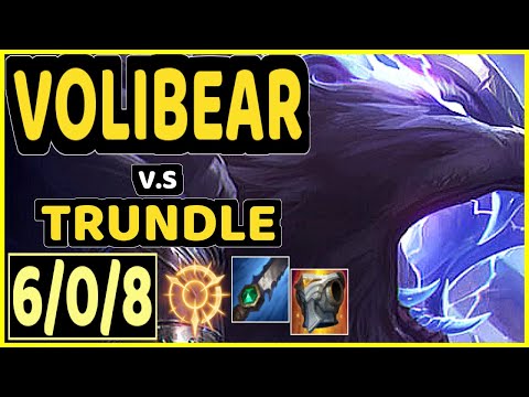 DIAMONDPROX (VOLIBEAR) vs TRUNDLE - 6/0/8 KDA JUNGLE GAMEPLAY - EUW Ranked GRANDMASTER