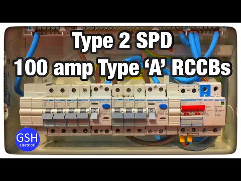 Hager 18th Edition Consumer Unit With Built in SPD, A Type 100 amp RCD’s to Comply With BS7671