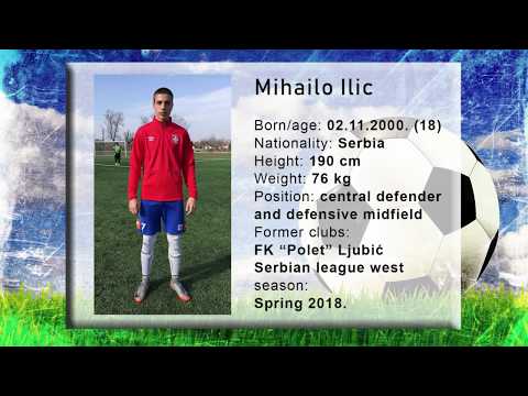 Mihailo Ilic - football highlights - POLET season 2017/18