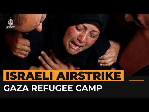 Israeli airstrike hits crowded Gaza refugee camp | AJ #Shorts