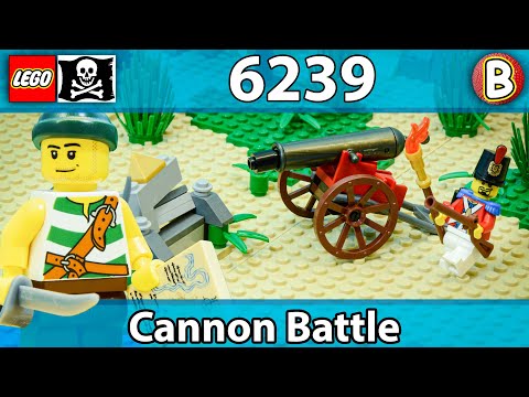 LEGO Pirates 6239 Cannon Battle | Stop Motion Review