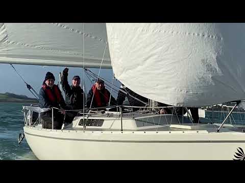 Alan Mulcahy's Albin Express Apache racing in Cork Harbour