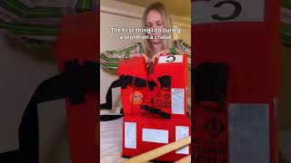 The first thing I do during a storm on a cruise🛳️ #shorts #cruiselife #safety