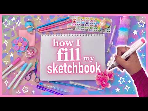 🌷how I fill my sketchbook & overcome art block