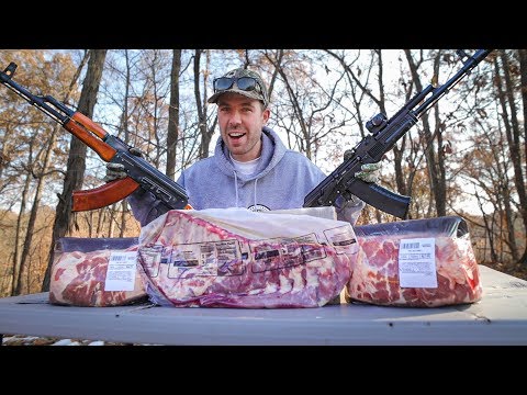 AK-47 vs AK-74 vs MEAT & BONE!