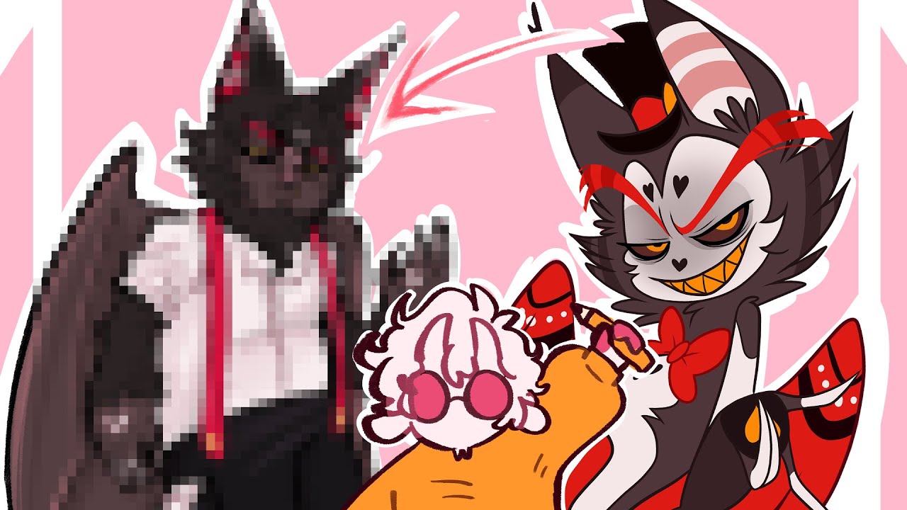 Eu refiz os personagens de hazbin hotel denovo!