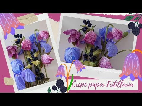 The impossibly beautiful crepe paper Fritillaria Meleagris