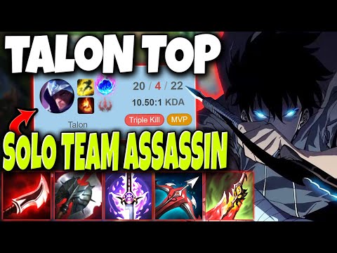 Talon can easily assassinate an entire team SOLO 🔥 INSANE 23sec CD R 🔥 LoL Top Talon s10 Gameplay