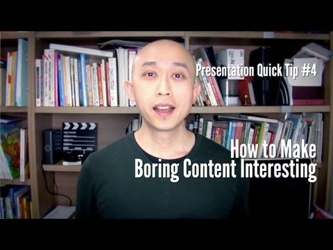 プレゼンテーションのクイックヒント#4 - 退屈なコンテンツを面白くする方法 (Presentation Quick Tip #4 - How to Make Boring Content Interesting)