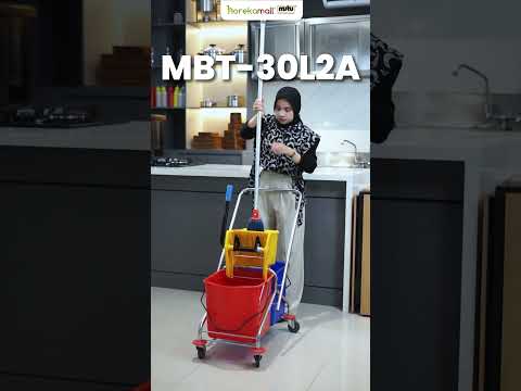 Dual Chamber Mop Bucket Cart Peralatan Cleaning Profesional | Mutu MBT-30L2A on Youtube
