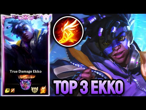WILD RIFT EKKO - TOP 3 EKKO GAMEPLAY - EX SOVEREIGN RANKED