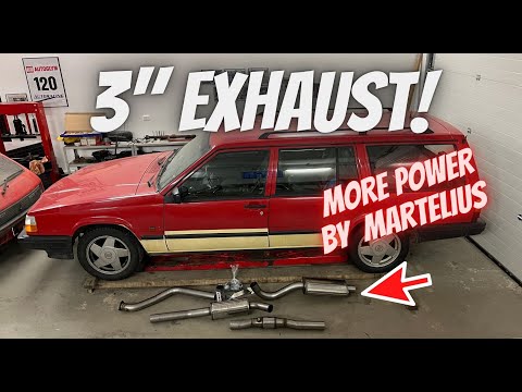 3" exhaust installation and test | Volvo 940 turbo | b230ft |