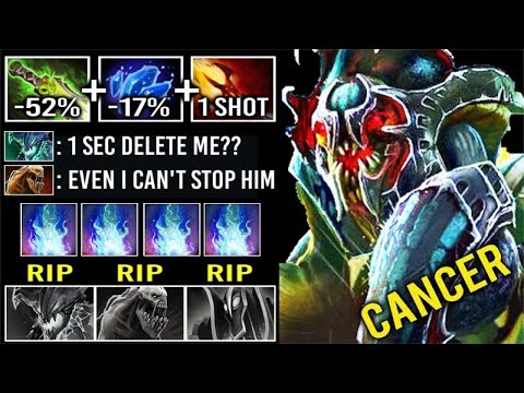 CANCER MID IS BACK! Imba Shotgun Nyx Counter OD Mid 1 Sec Delete All Meta Heroes WTF Dota 2