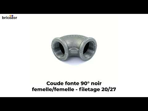 Coude fonte 90 ° femelle / femelle noir - référence 90 CODITAL