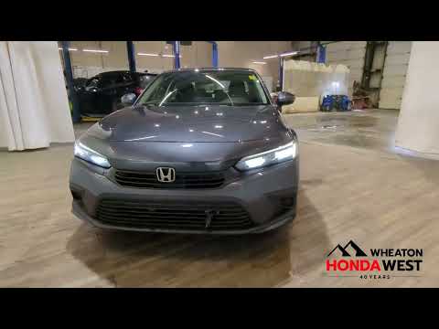 2022 Honda Civic Sedan EX CVT Sedan in Gray for sale at Wheaton Honda West in Calgary, AB