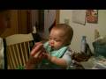 Gabe Eating Rice Cereal For The First Time