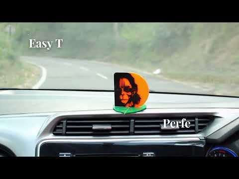 Orange acrylic car dashboard hanuman interior decor accessor...