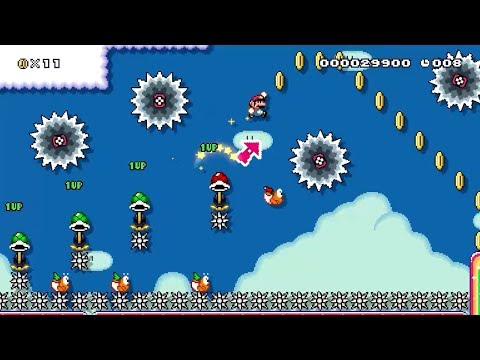 Super Mario Maker 2 20 Seconds: Celestial Koopa Jump