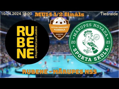Florbols meitenes U14. Pusfināls. Rubene/KSS - Mārupes NSS. Rīgā, 10.04.2024.