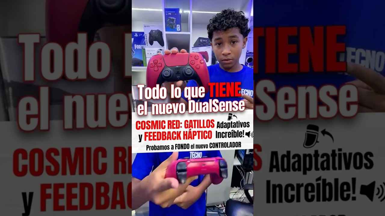 Video DualSense PS5 Cosmic Red — demo real