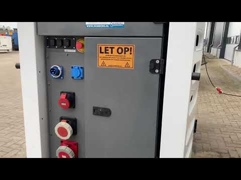 SDMO R110 C3 John Deere Leroy Somer 110 kVA Supersilent Rental Stage 3A generatorset stocknr 4190