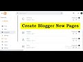 How to create multiple pages in blogger | how to categorize my blogspot