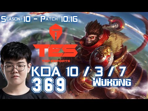 TES 369 WUKONG vs LUCIAN Top - Patch 10.16 KR Ranked