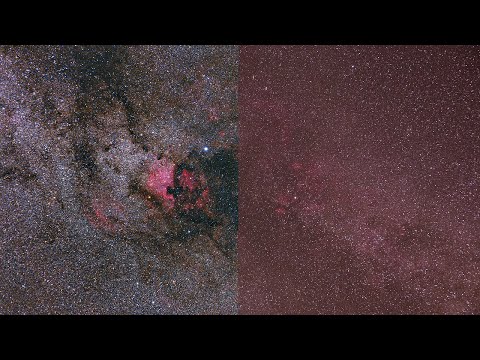North American Nebula and Sadr Region Widefield - Before and After - 4K