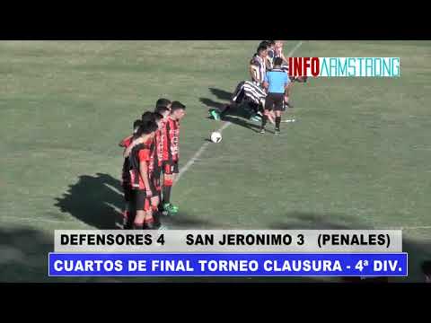 GOLES DEFENSORES 3 SAN JERONIMO 3 Y PENALES 4 3   CUARTOS DE FINAL TORNEO CLAUSURA 4ª DIVISION LCF