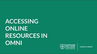 Omni: Access Online Resources