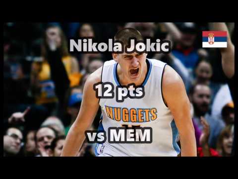 Nikola Jokic 12 pts full highlights vs MEM 8.16.2016.