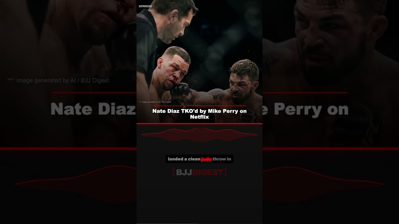 Nate Diaz Got TKO'd by Mike Perry on Netflix. He Wanted BJJ in Every School. #Shorts