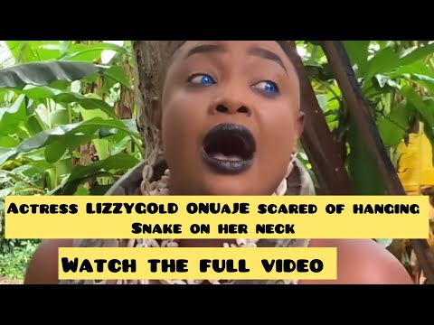 Moment Actress Lizzygold Onuwaje was scared to hang snake on her neck