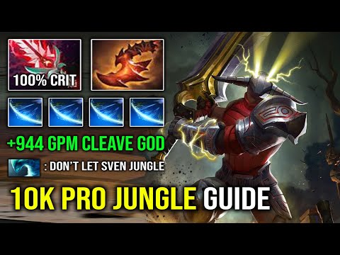 How to Jungle Like a 10K MMR Sven with 994 GPM Brutal Cleave 2 Hits Deleted Enemy Dota 2