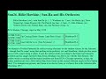 RCA Studios, Chicago April or May 1956 - Billie Hawkins, Sun-Ra and His Orchestra