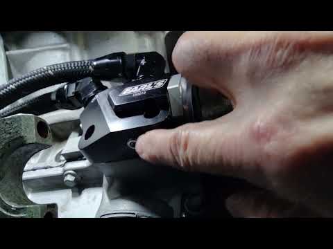 Earl's oil cooler takeoff for LS engine