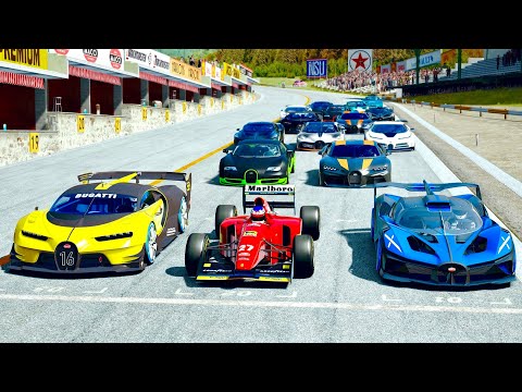 Ferrari F1 1994 vs Bugatti Hypercars at Imola GP