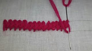 Braid Stitch  ||  Cable Plait Stitch  ||  Braid Stitch Easy Hand Embroidery