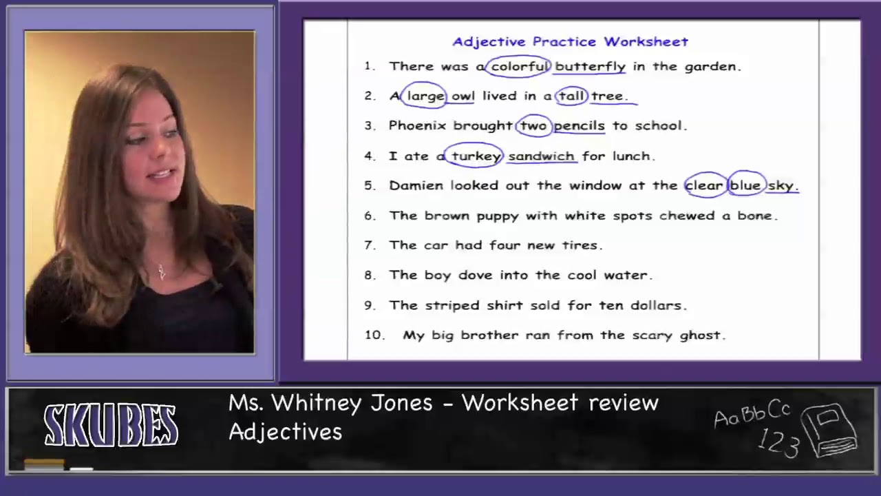 Adjectives Worksheet