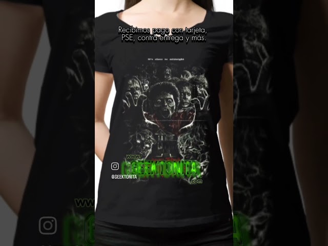 Vídeo relacionado con CRAZY FOR ROCK Michael Jackson Camiseta oficial Thriller. Camiseta unisex de algodón para adultos y niños, Negro , M