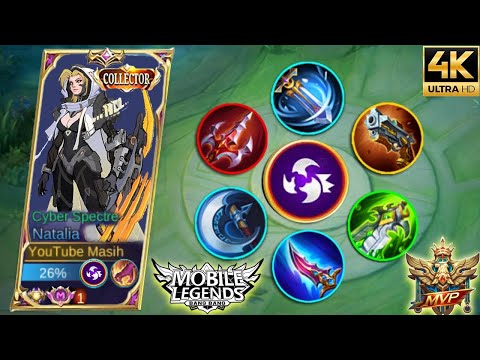 4K - UPDATED 2023 NATALIA BEST ONE SHOT BUILD FOR LATE GAME! SOLO RANKED GAME! - MLBB