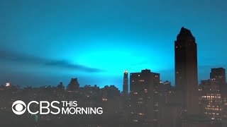 Blue light from power plant explosion causes confusion in New York City