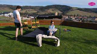 Záhradná posteľ, sivá, pre dve osoby, MULTINA