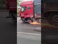 Truck With Broken Front Wheel