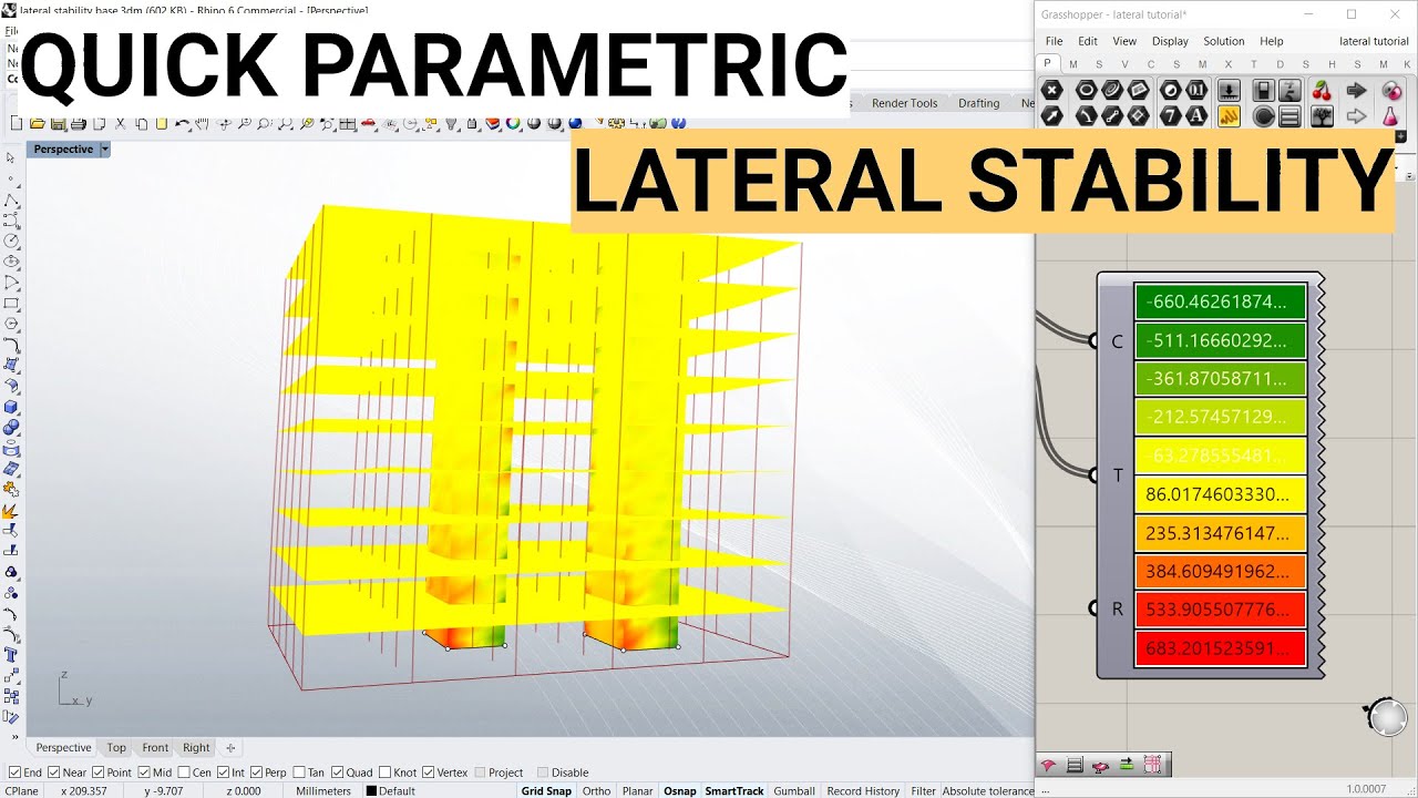 Tutorial: Quick basic Lateral Stability with Grasshopper. Parametric Structural Engineering design.