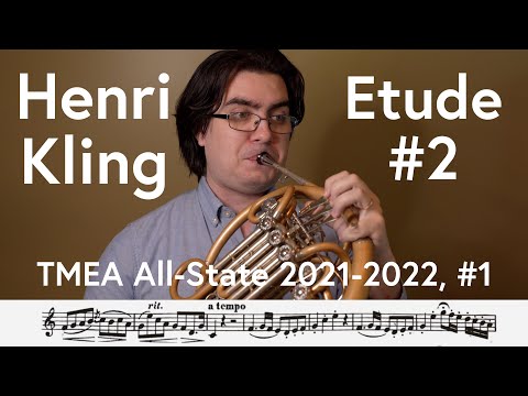 (TMEA All-State 2021-2022 #1) Henri Kling, Etude #2 from "40 Characteristic Etudes"