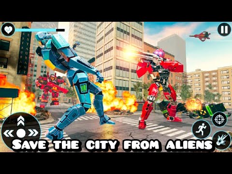Dino Robot Car Game - Flying Robot Transforming Game - Save the world from aliens #1